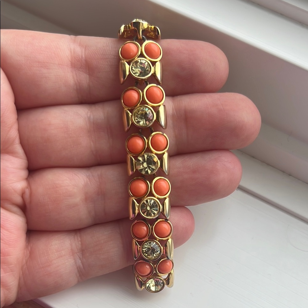Joan Rivers Coral and Gold Bracelet